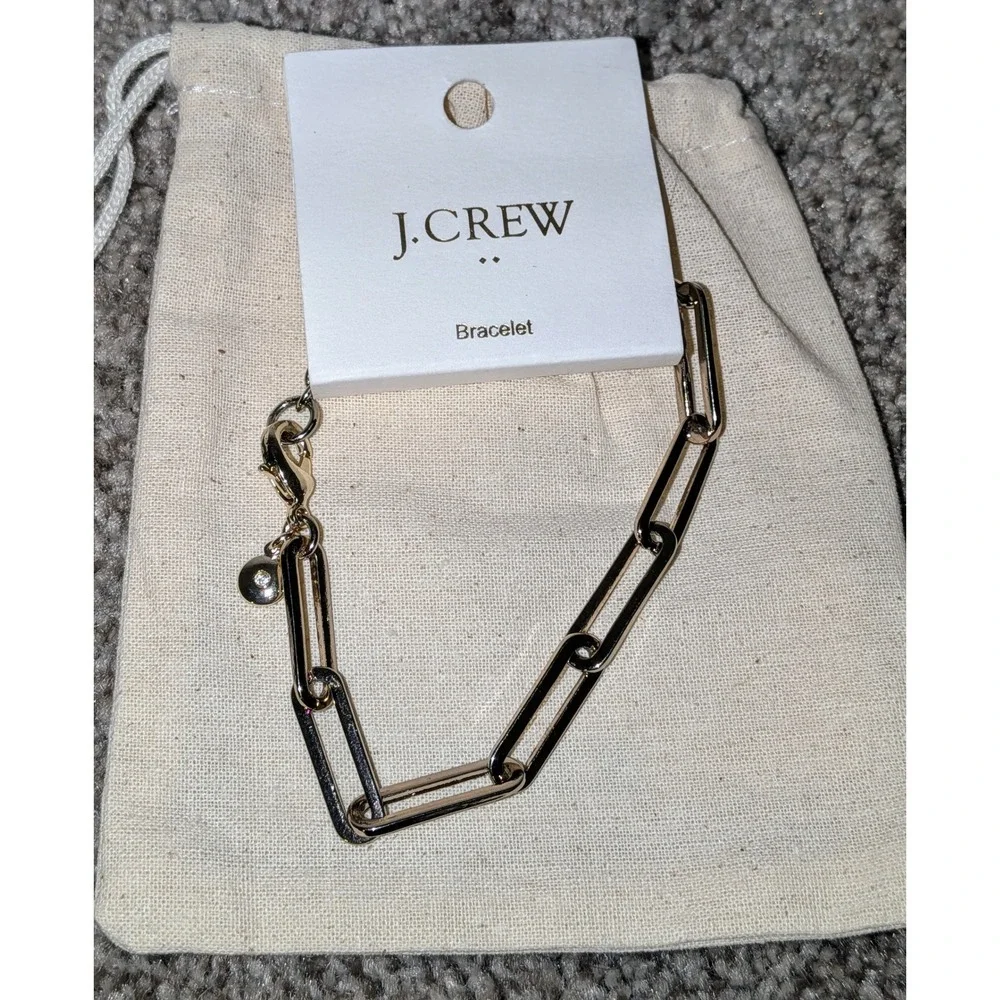 J. Crew Gold Tone Link Chain Bracelet Clasp Extender NWT‎ $30